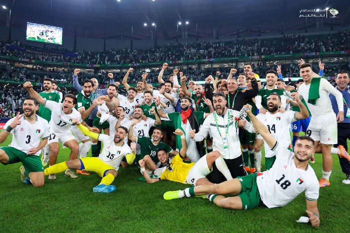 احتفالات مشتركة بين سوريا وفلسطين ببلوغ ربع نهائي كأس العرب