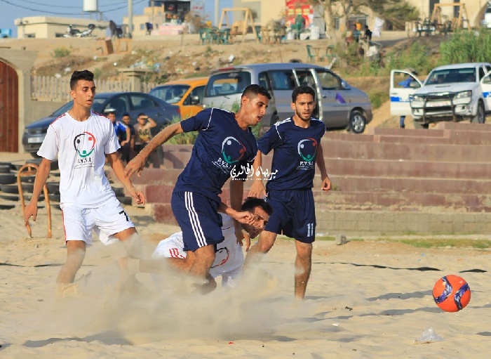 انتصاران للنشامى والثوار بدوري الكرة الشاطئية