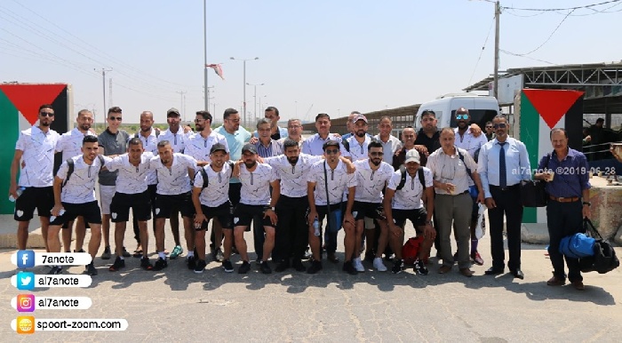 بالصور استقبال حافل لبعثة بلاطة في قطاع غزة